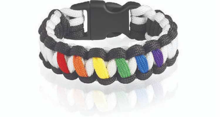 lgbtq pride bracelet - cord bracelet