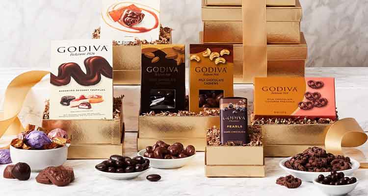 Godiva chocolate tower gift set best chocolate gifts