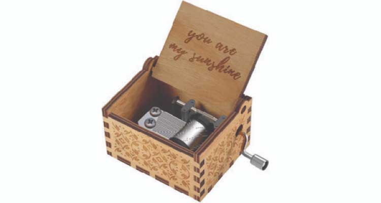 birthday gift for fiance - wood music box