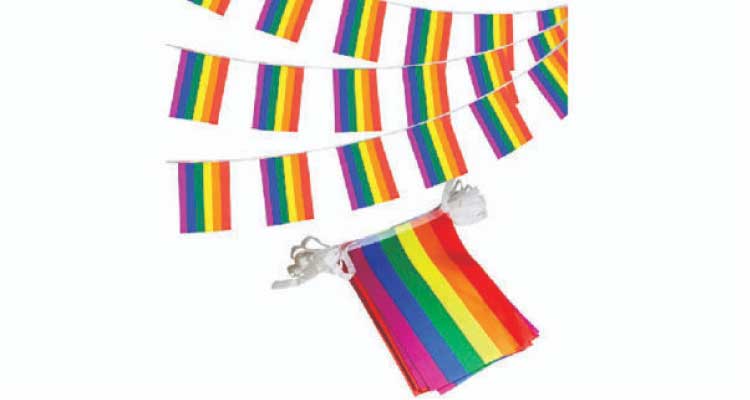 Pride decorations ideas: String flags