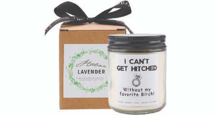thank you presents for bridesmaids - candle