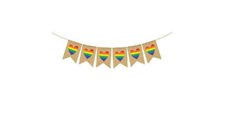 LGBT decorations: Burlap banner
