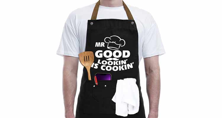 Apron with funky quote birthday gift ideas for husband