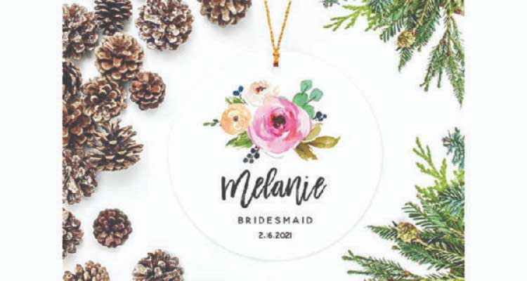 Bridesmaid Christmas ornament