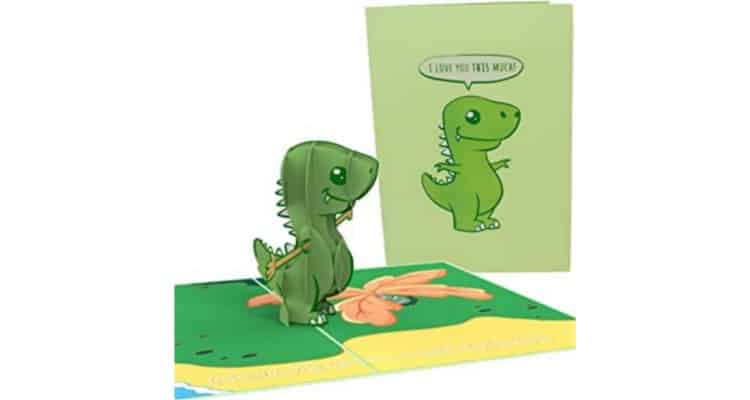 Funny T-Rex pop-up card