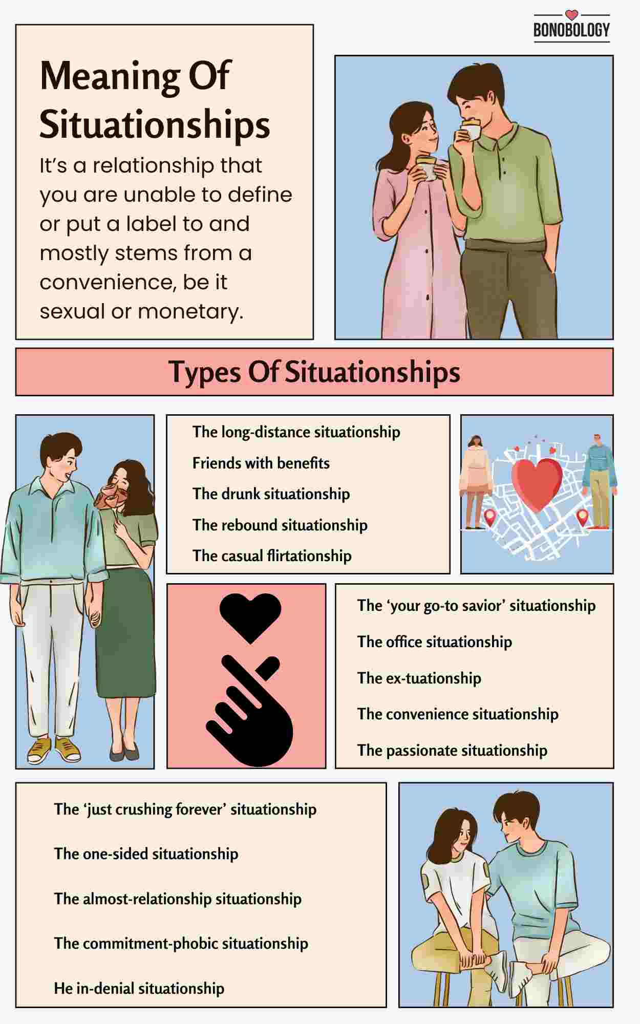 infographic on types of situationships