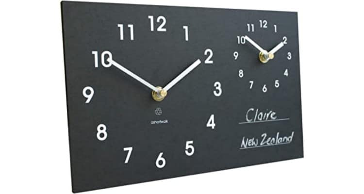 Recycled dual-time zone clock