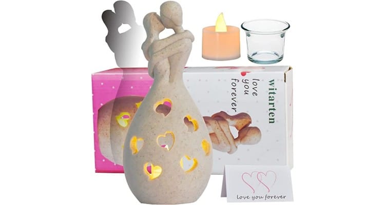 Romantic candle-holder statue