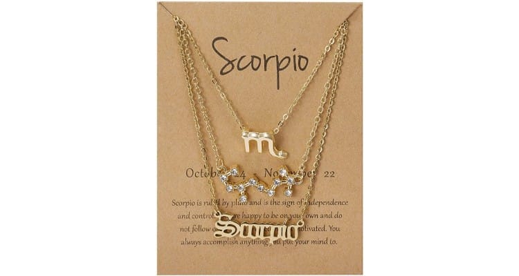 scorpio gifts for her - Zodiac necklace set