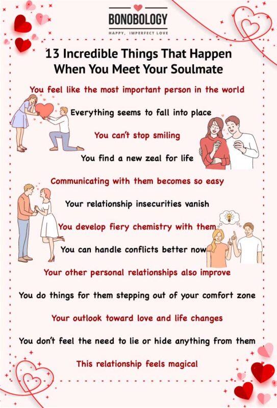 Infographic on - what happens when you meet your soulmate