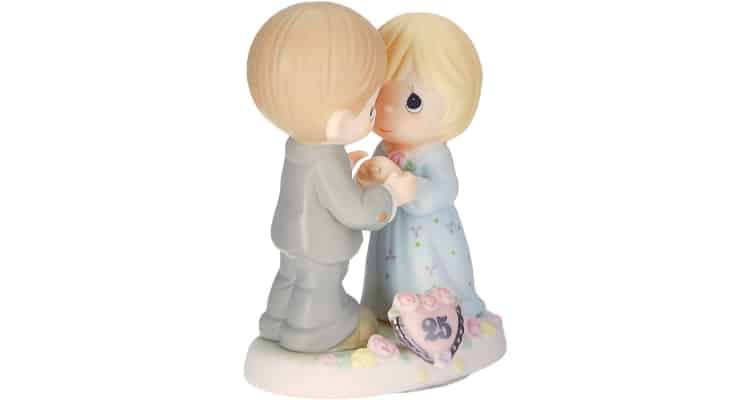 25th-anniversary couple figurine