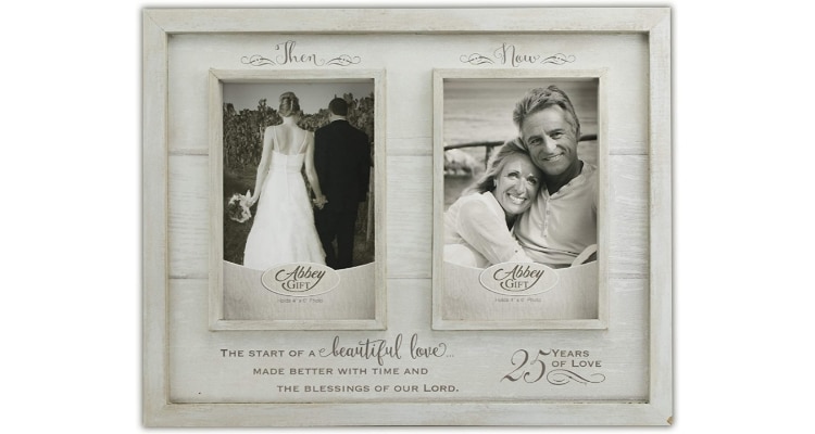 25th-anniversary wooden frame