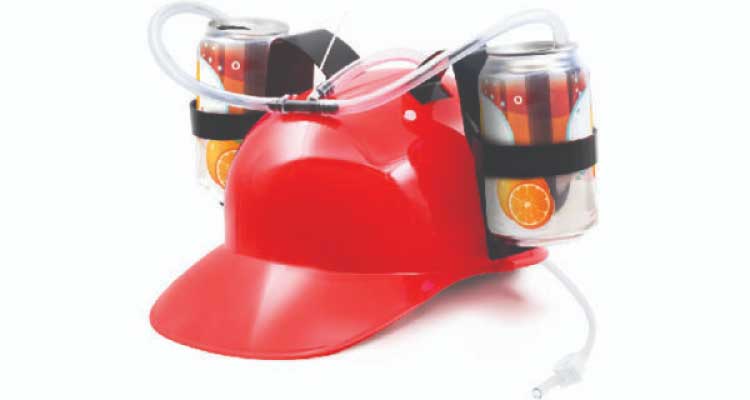 beer themed gifts - Novelty Place drinking helmet