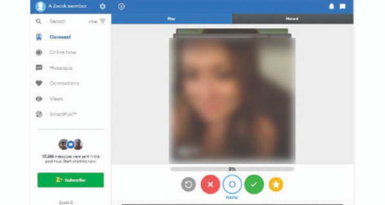 Zoosk reviews: Carousel feature in Zoosk