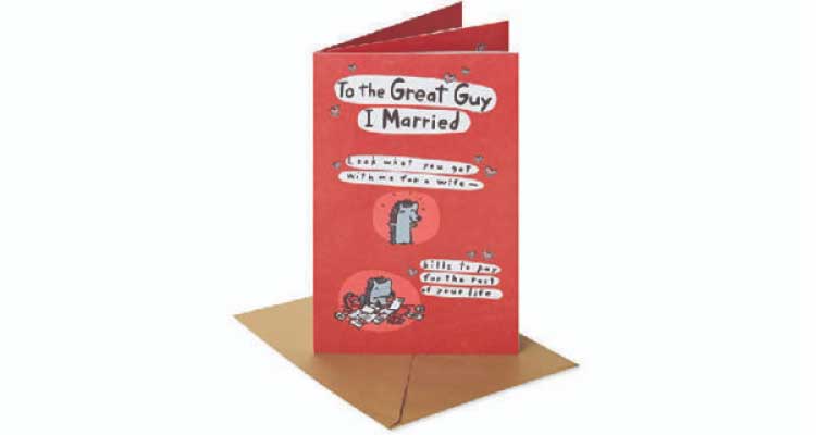 Birthday gift ideas for husband: Greeting card