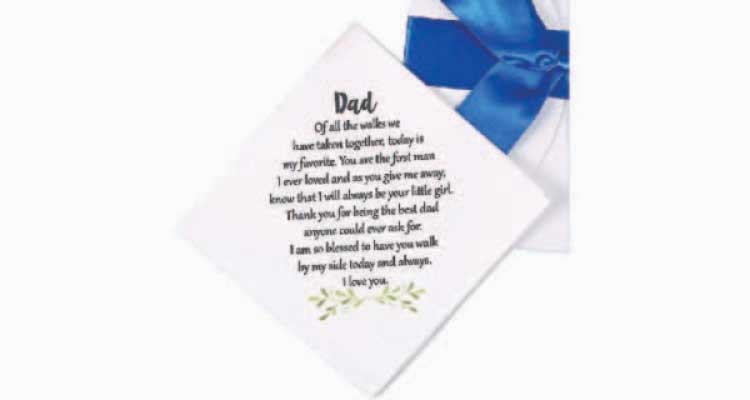 30 Meaningful father of the bride gift ideas - handkerchief