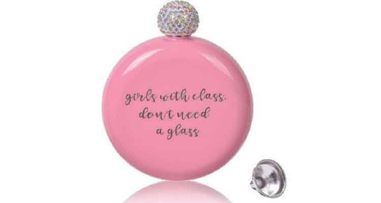 Girly wine flask