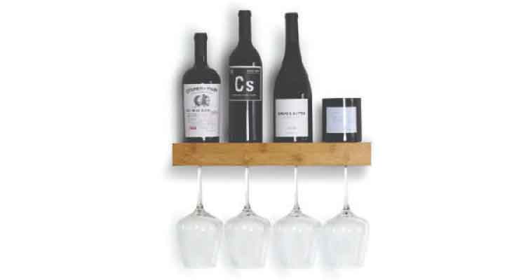 minimalist gifts for him - wine shelf