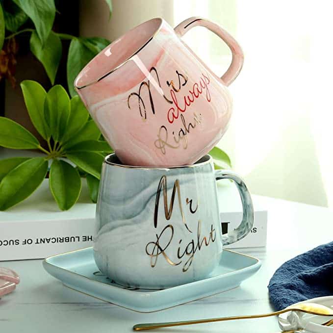 cheap wedding gift ideas for couple already living together - coffee mugs