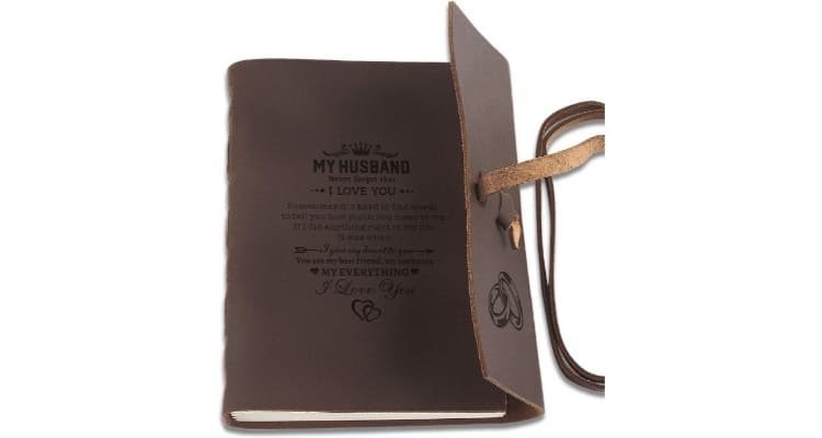 Personalized and engraved leather journals