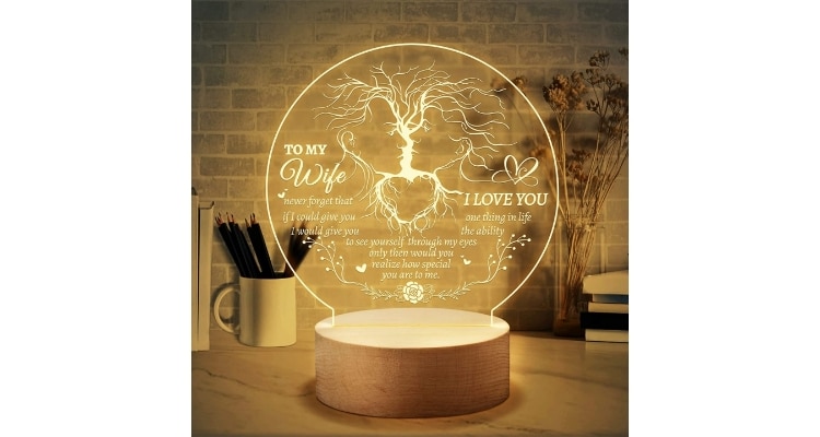 25th wedding anniversary gifts - Personalized night light