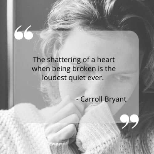 The shattering of a heart