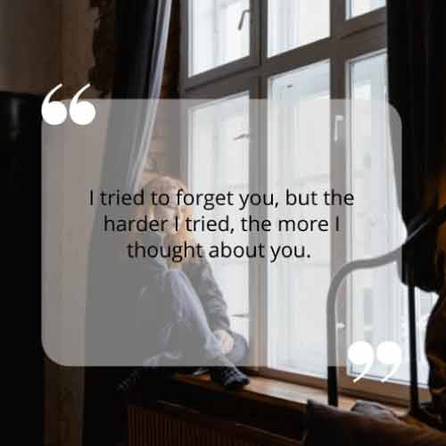 I tried to forget you