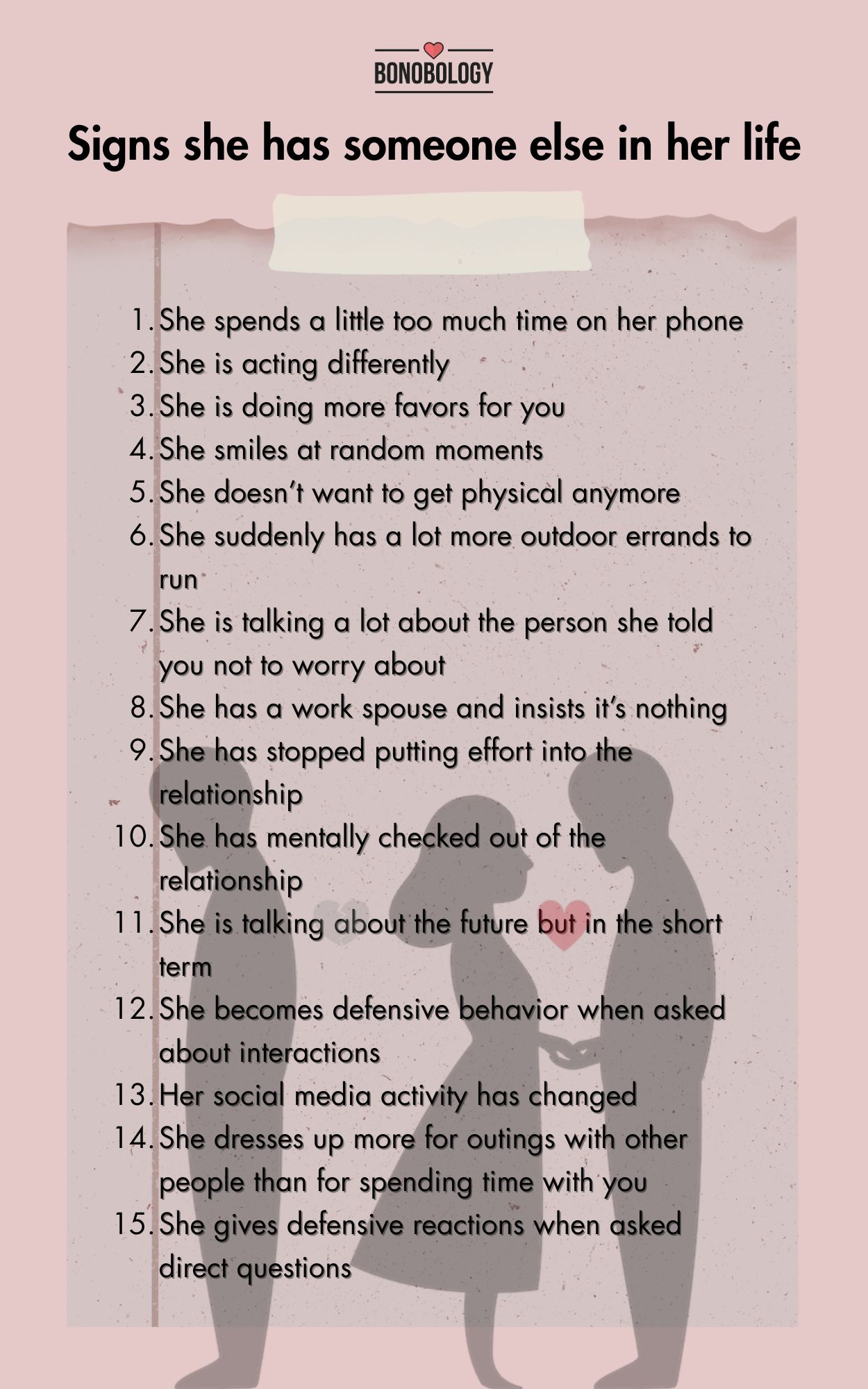 Signs she has someone else in her life