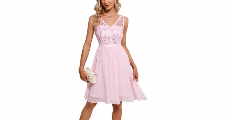 Baby pink swing dress