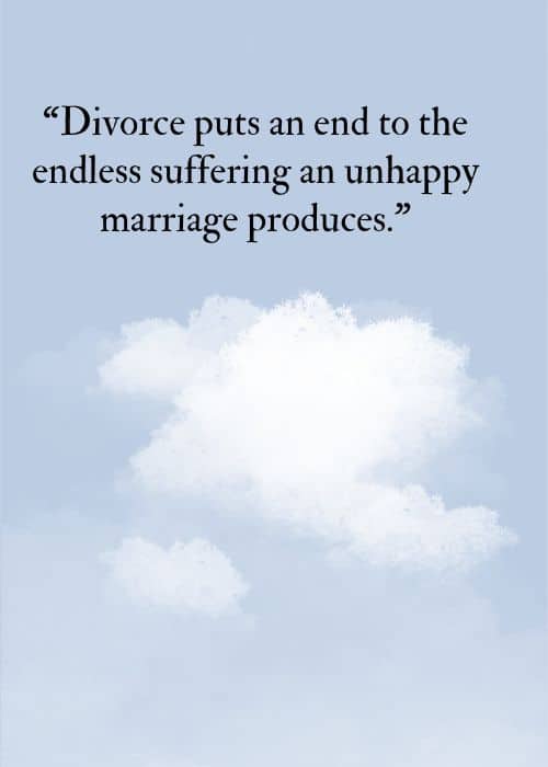 Divorce puts an end to the endless