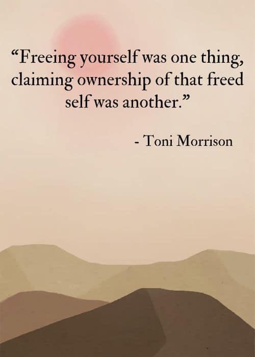 Freeing yourself was one thing