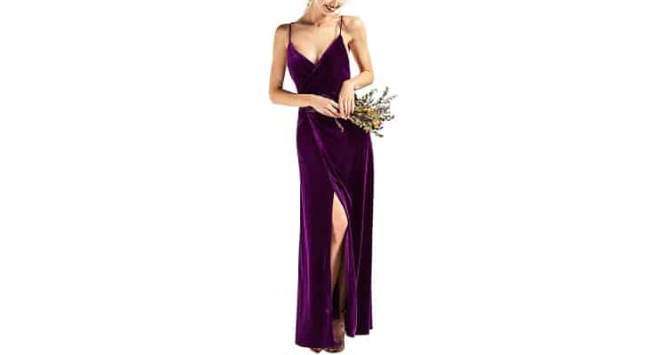 velvet bridesmaid dress