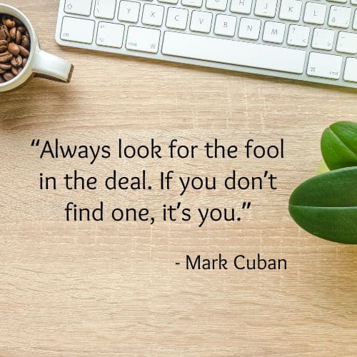 Always look for the fool