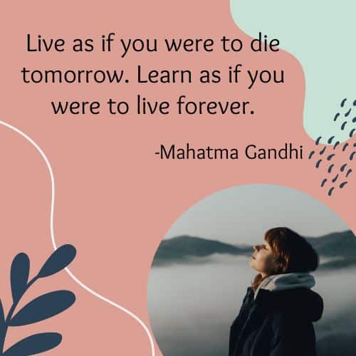Live as if you were to die tomorrow
