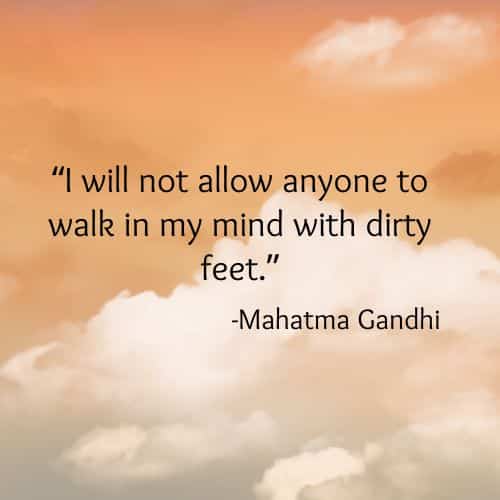 Not allow anyone to walk in my mind