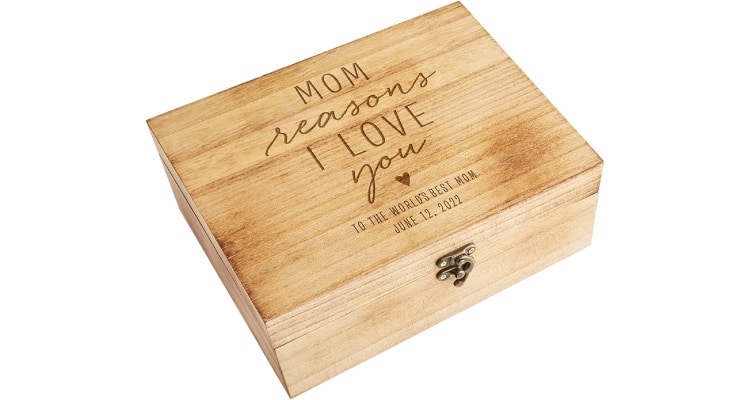 sentimental Christmas gift ideas for him wooden keepsake box