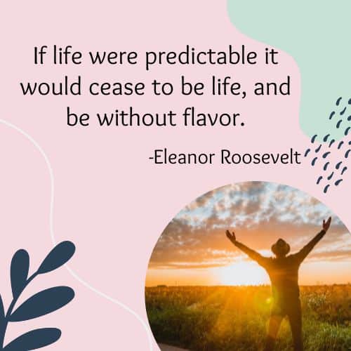 If life were predictable it would cease to be life, and be without flavor