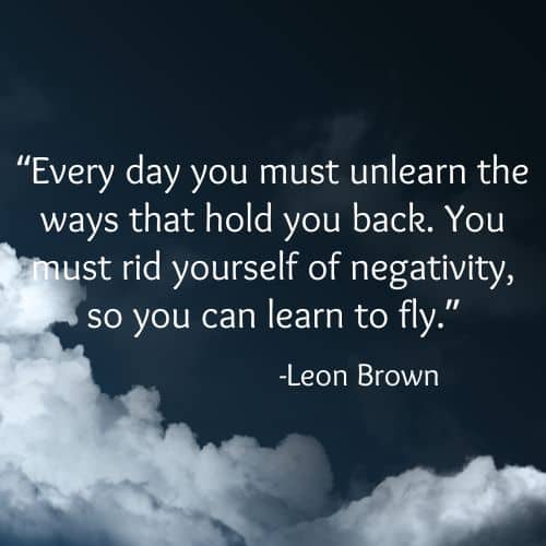 rid yourself of negativity