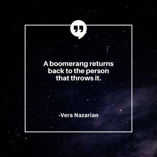 A boomerang return