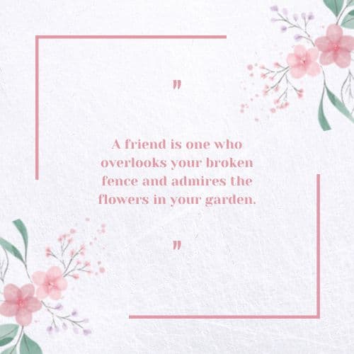 A friend is one who