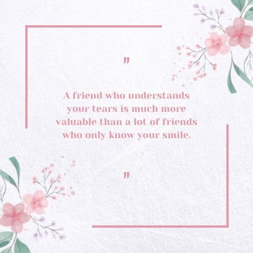 A friend who understands