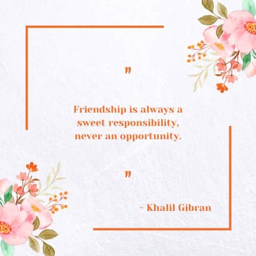 Friendship is always a