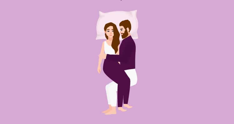 Platonic cuddling honeymoon position