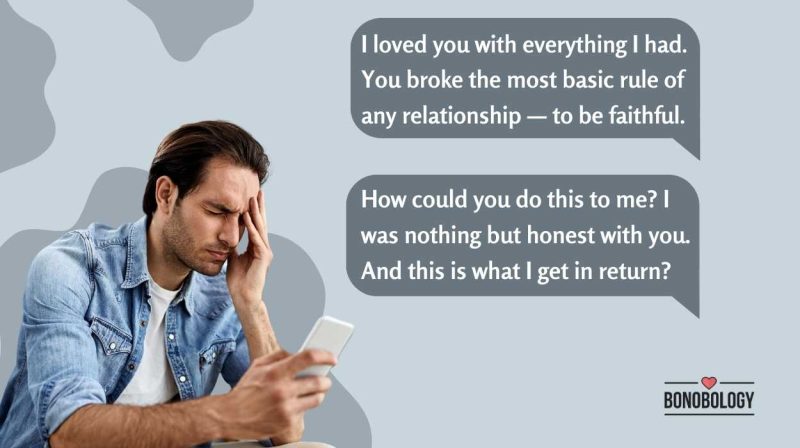 text to make him feel guilty for hurting you