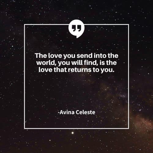 The love you send into