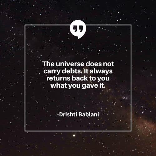 The universe does not