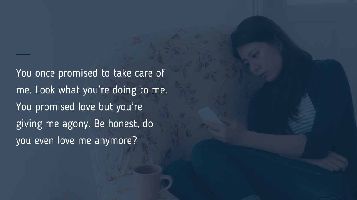 long, painful message to your boyfriend