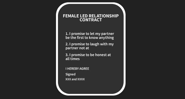 Female-led relationship contract