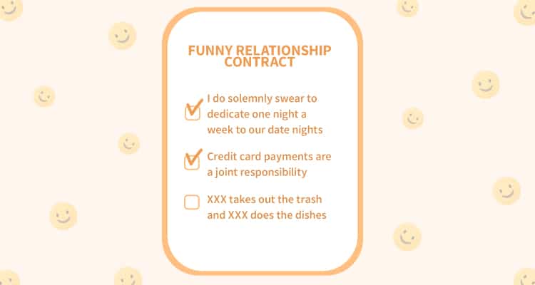 funny relationship contract