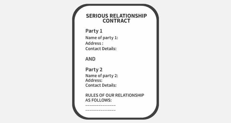 Serious relationship contract